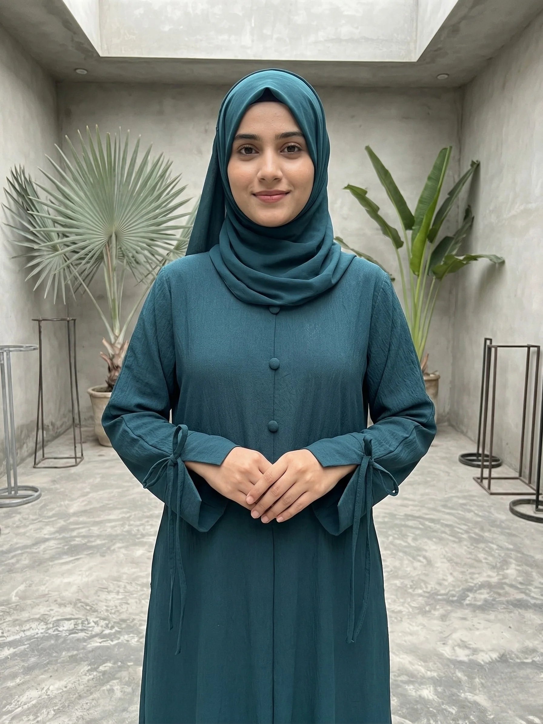 Aura Tie-Cuff Abaya