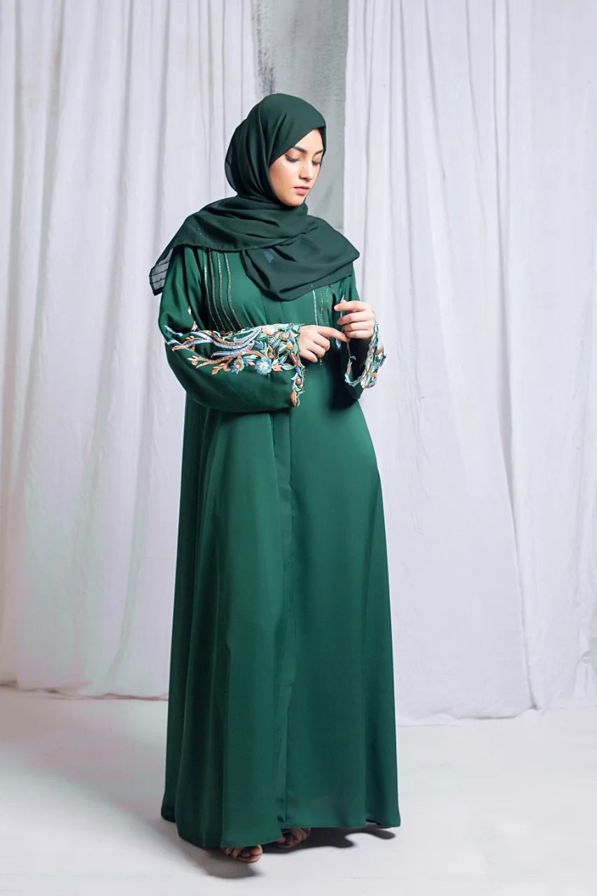 Lavish Green Abaya