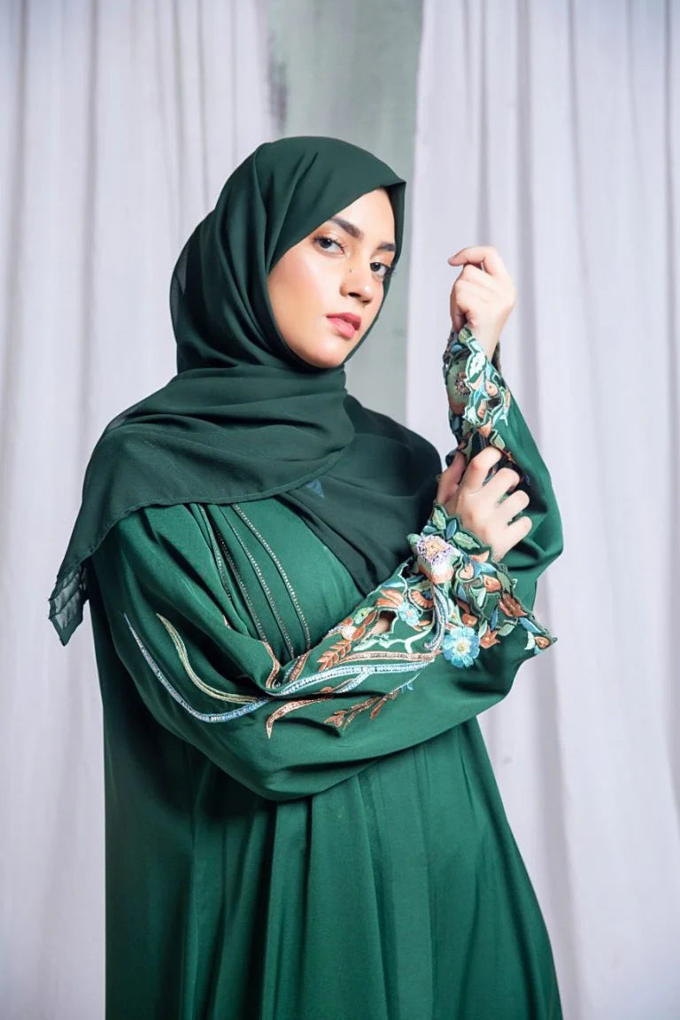 Lavish Green Abaya