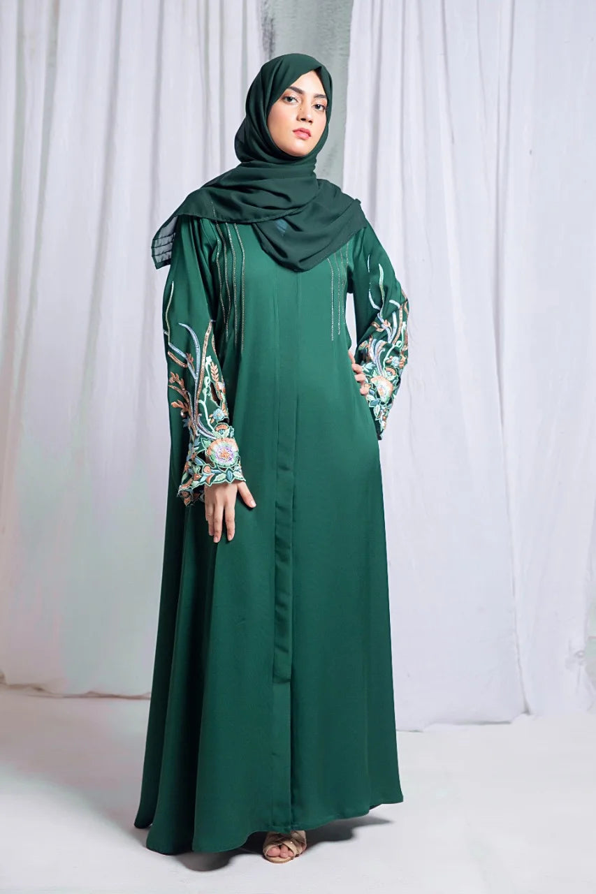 Lavish Green Abaya